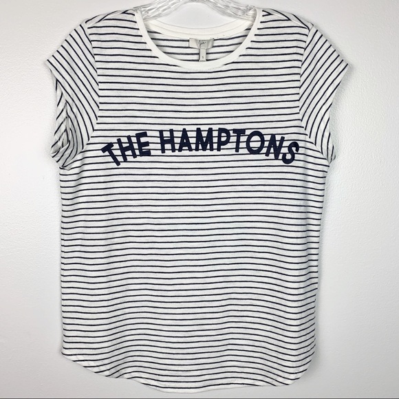 Joie The Hamptons Striped Crew Neck Tee S D10 - Picture 2 of 5